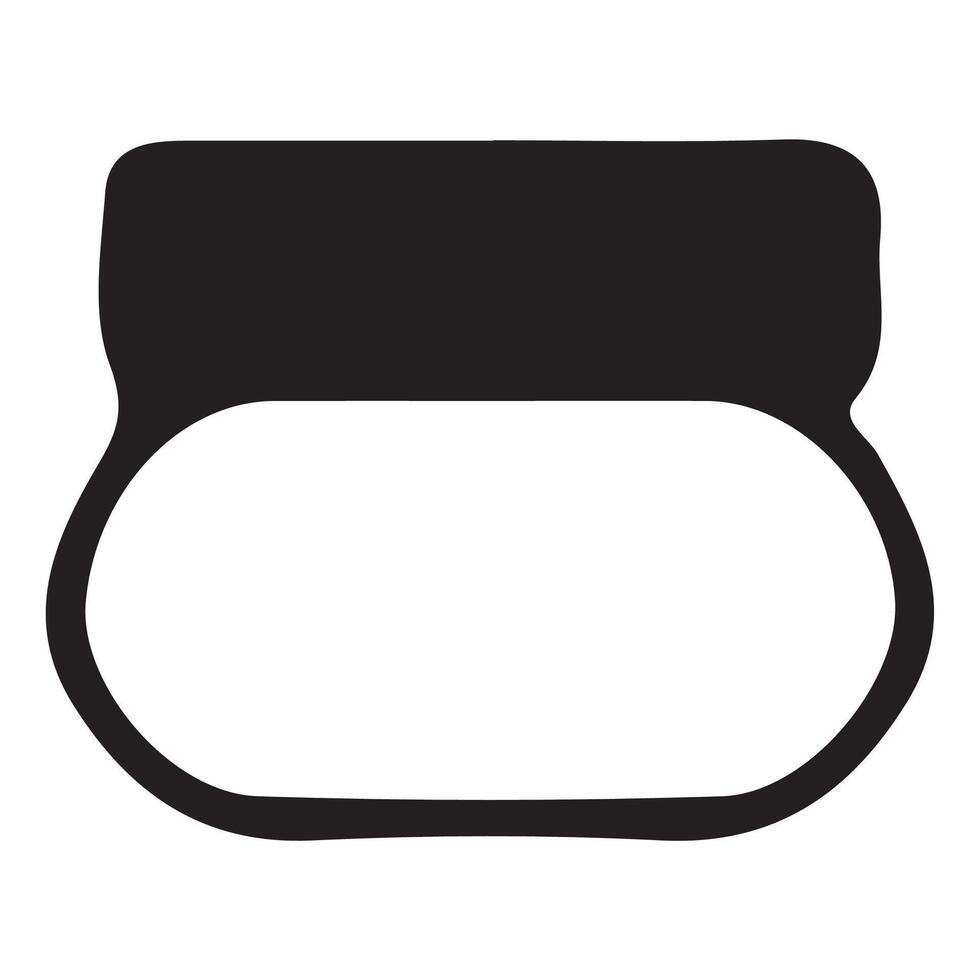 simple black and white icon of round cosmetic jar for cream, for various posters and designs vector