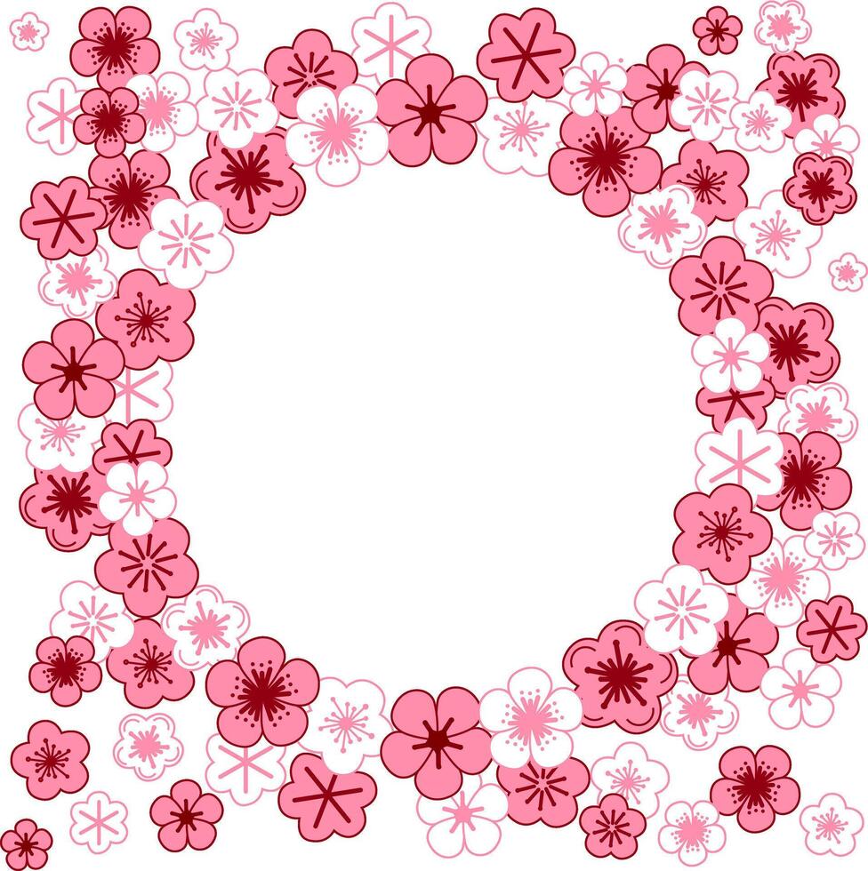 Abstract art background . Pink flower, Organic shapes, graphic circle frame background for banner, poster, Web and packaging. vector