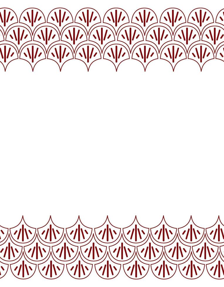 Traditional Chinese decorative element seamless border frame. graphic Chinese symbol for Chinese new year or other festival. vector