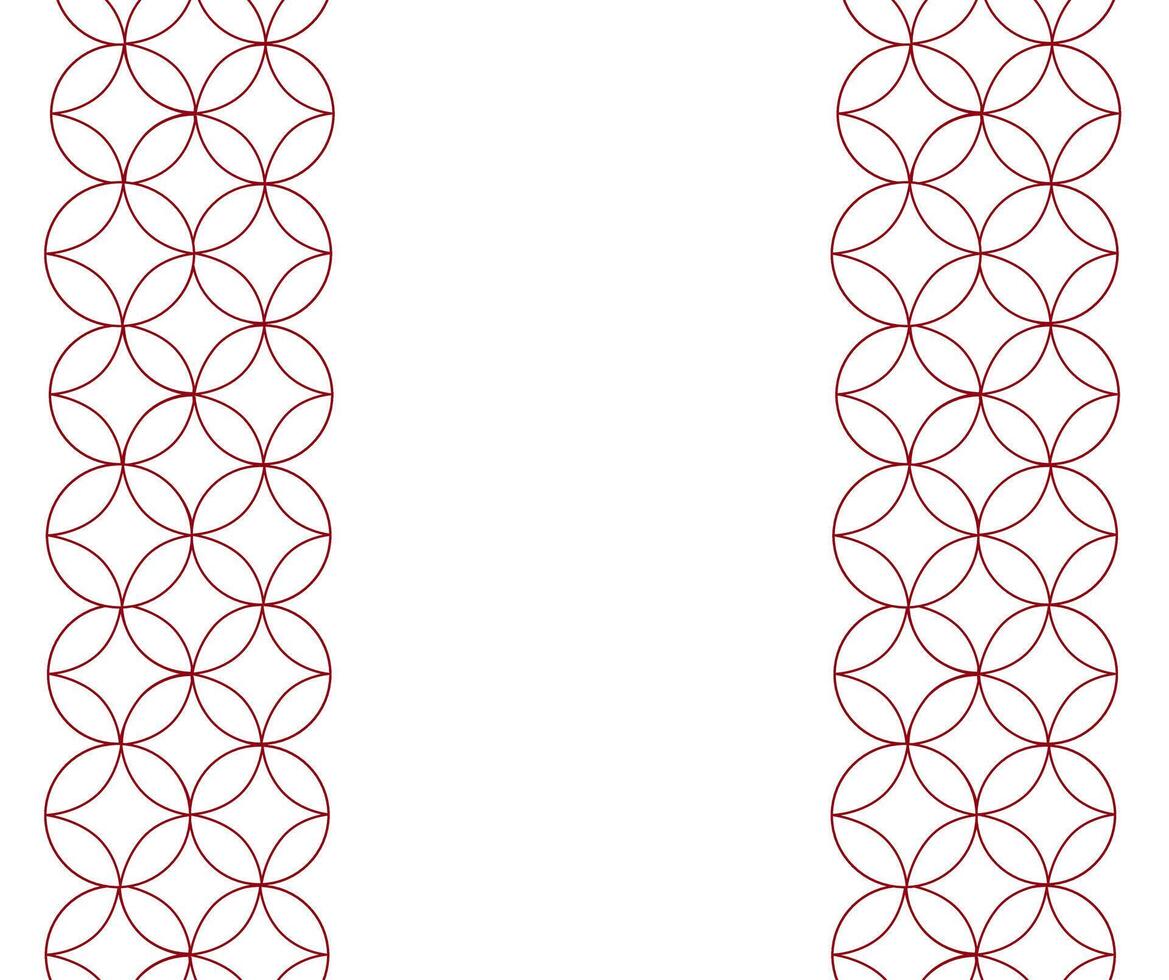 Chinese circle element seamless vertical border frame pattern Traditional decorative elements Illustration of elegant design suitable for card, invitation, poster, cover. vector