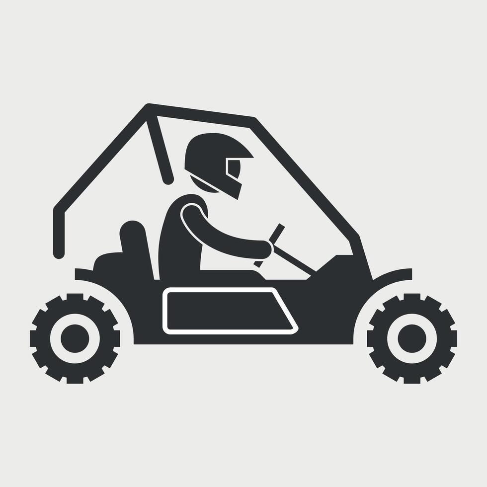 buggy car icon isolated vector
