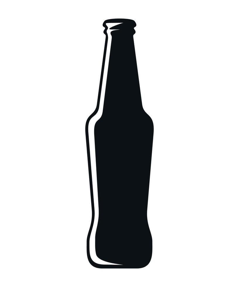glass bottle icon isolated vector