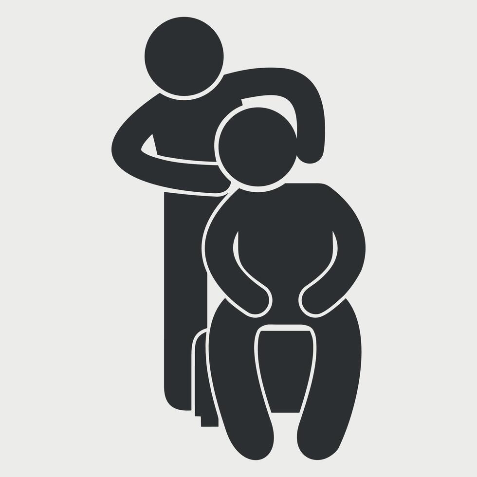 massage therapist icon isolated vector