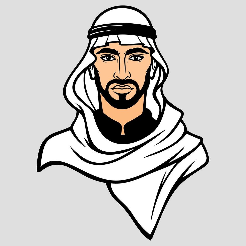 Arab icon isolated vector