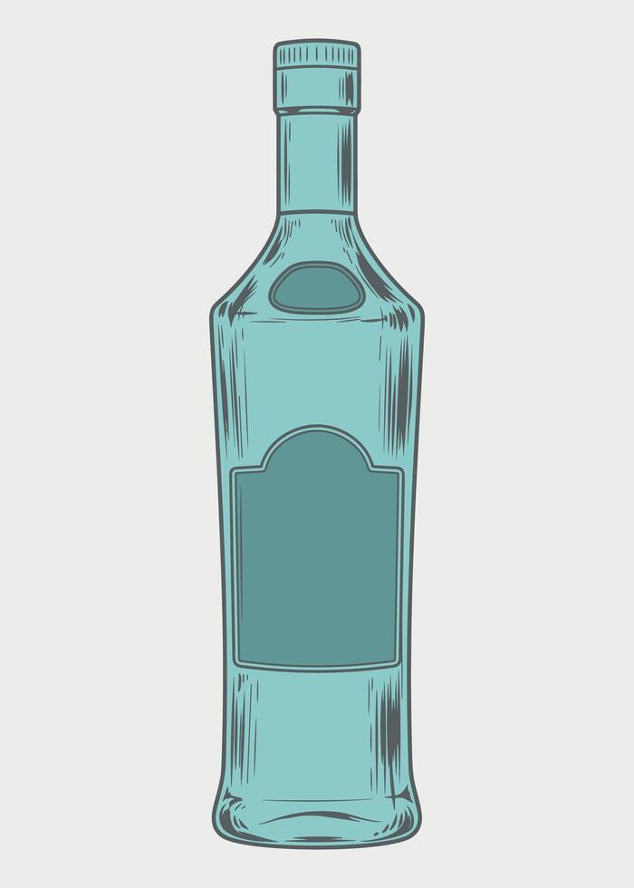alcohol bottle icon isolated vector