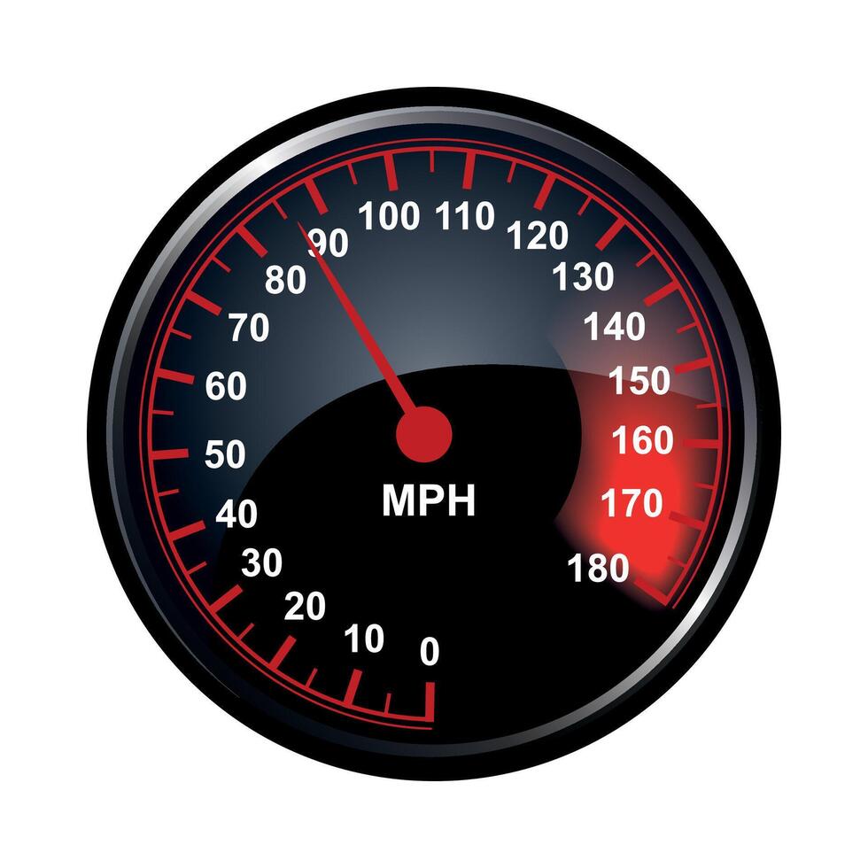 car speedometer isolated vector