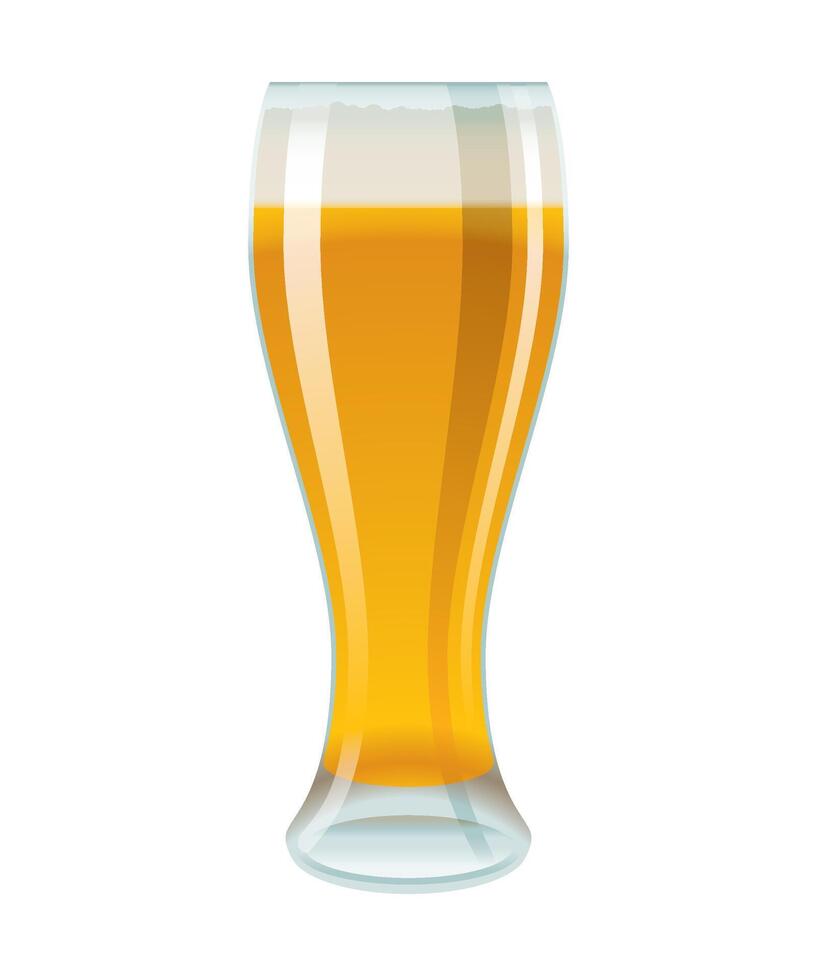 glass of beer isolated vector