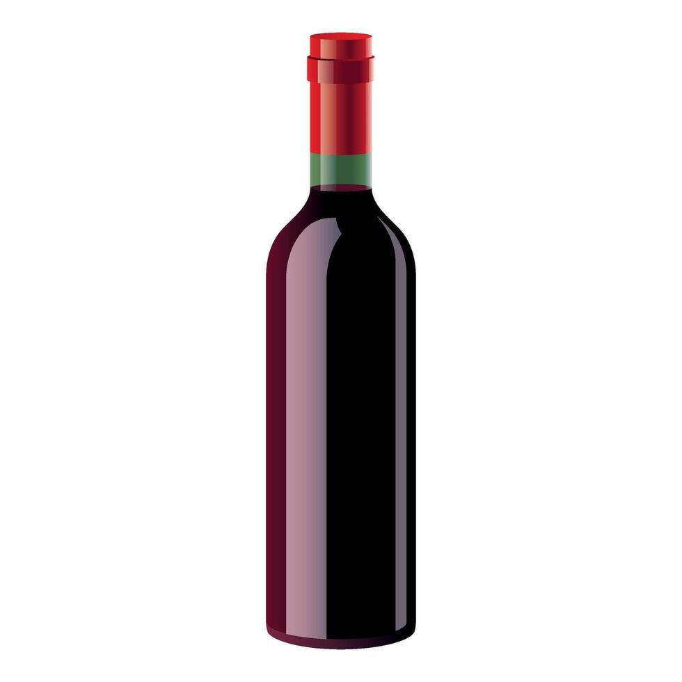 glass bottle for alcoholic drinks isolated vector