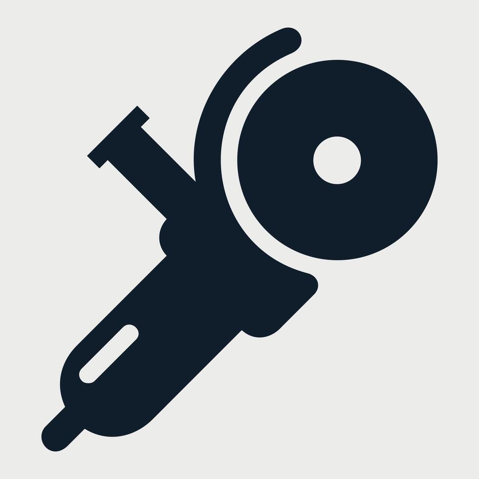 angle grinder icon isolated vector