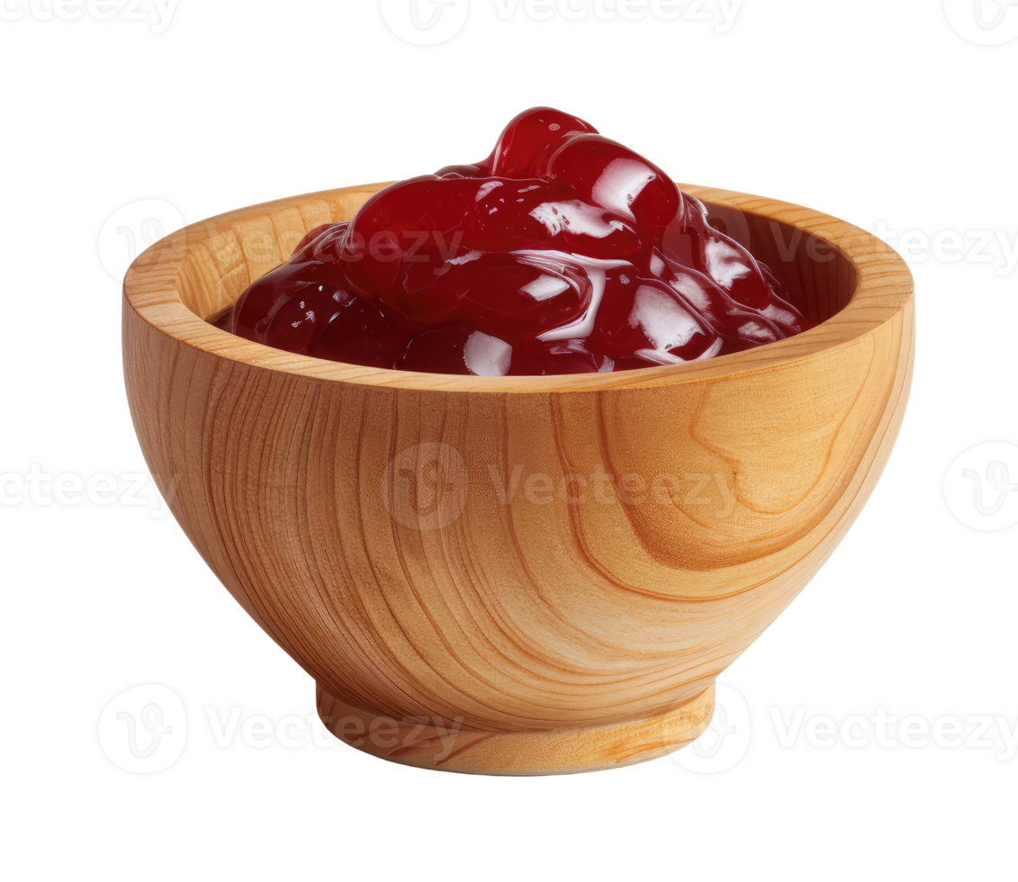 Jar with jam isolated on transparent background, top view png