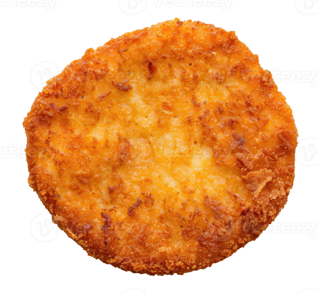 Chicken schnitzel isolated on transparent background png