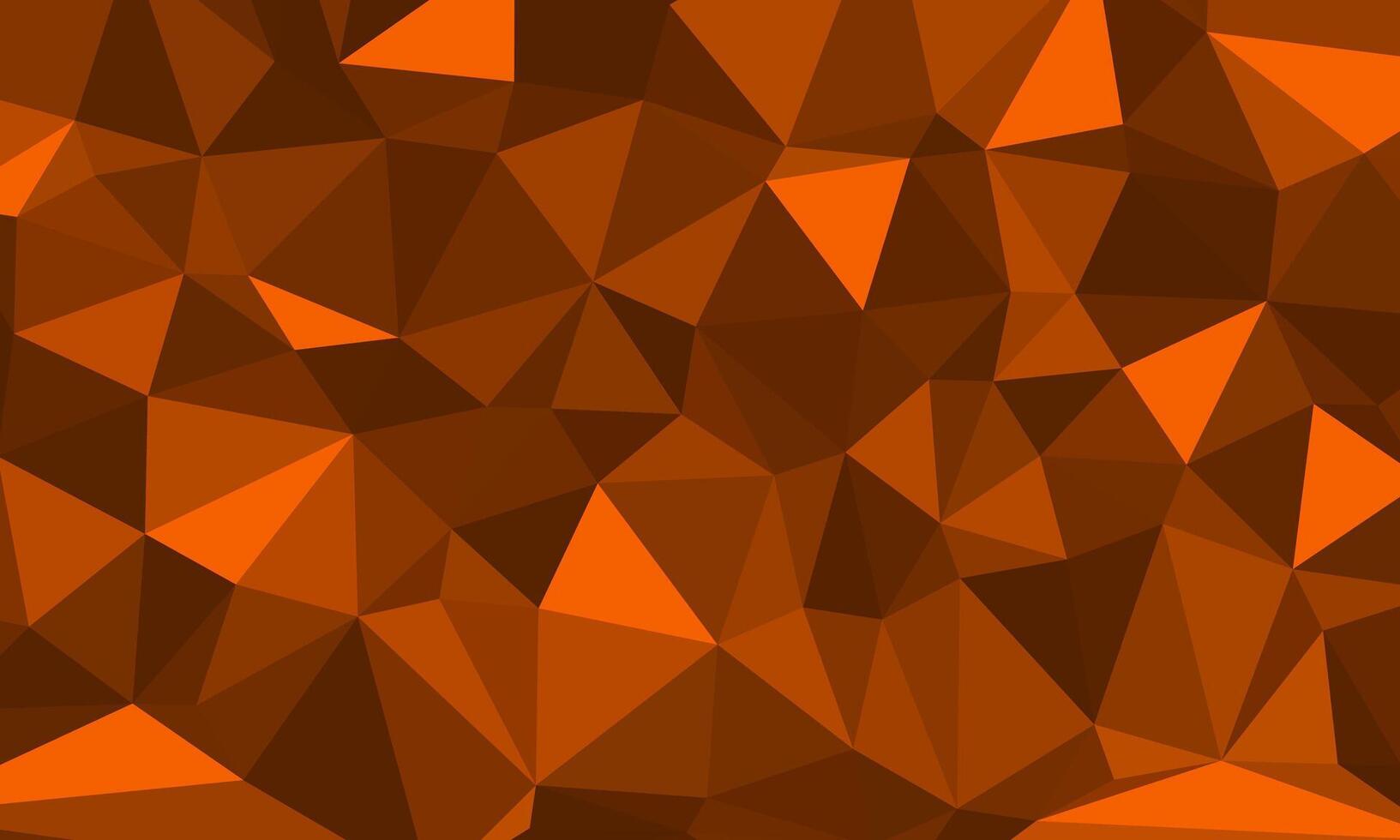 Dark orange flat polygon abstract shape. Irregular triangle illusion pattern element texture design. Suitable for banner background, cover, website, advertisement, idea, decoration, page vector