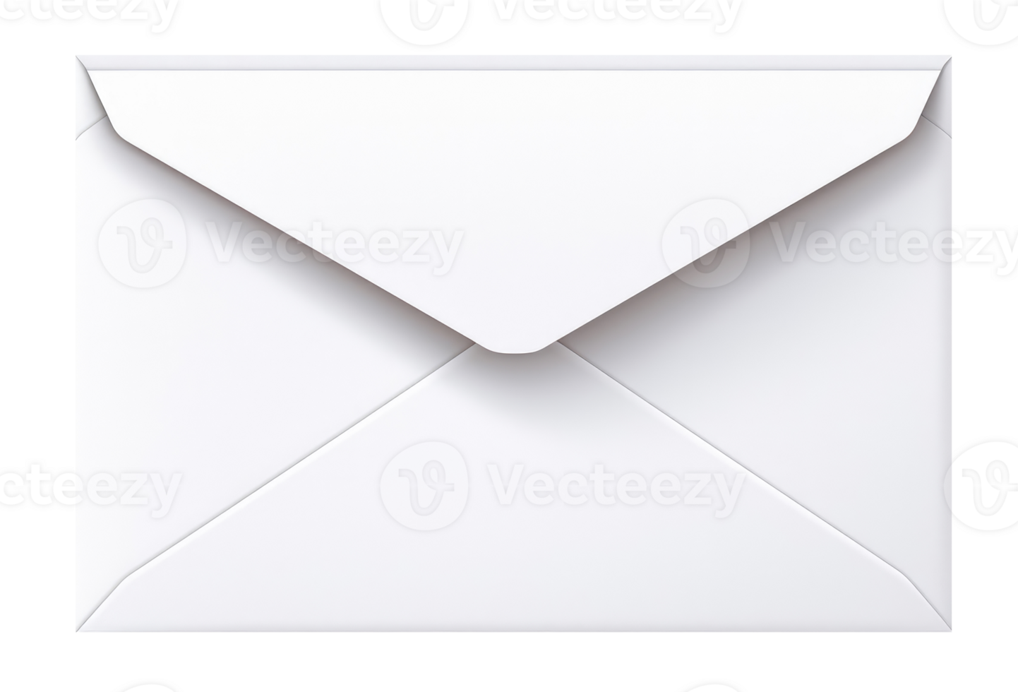 Illustration of a white envelope isolated on transparent background png