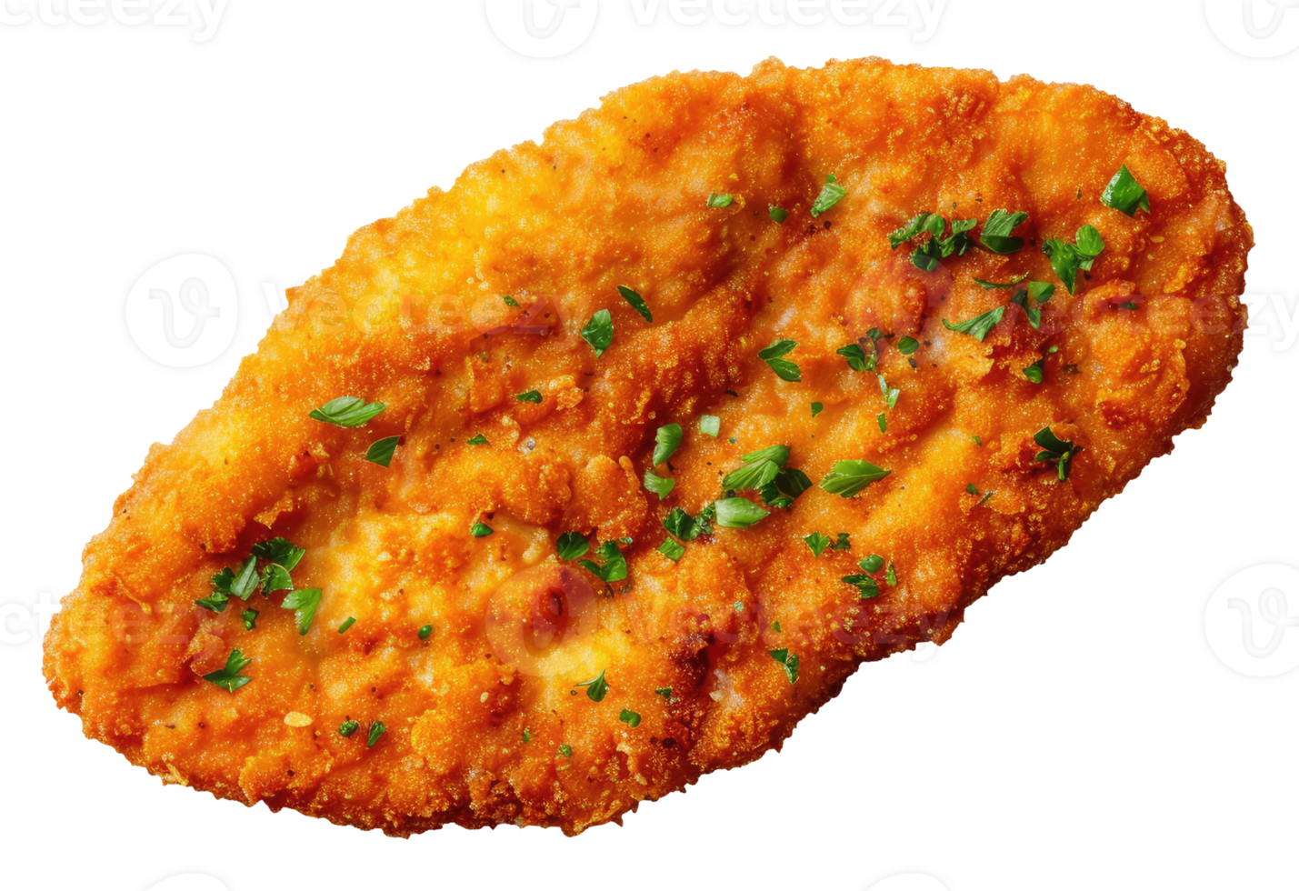 Breaded chicken isolated on transparent background png