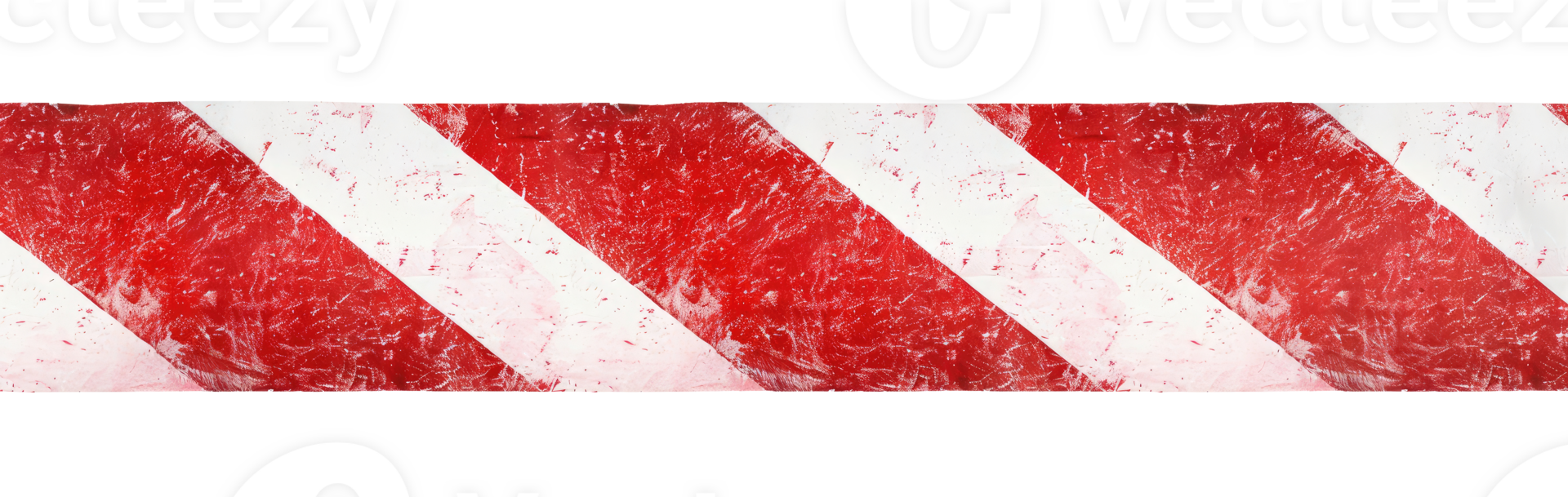 Horizontal red and white caution tape isolated on transparent background png