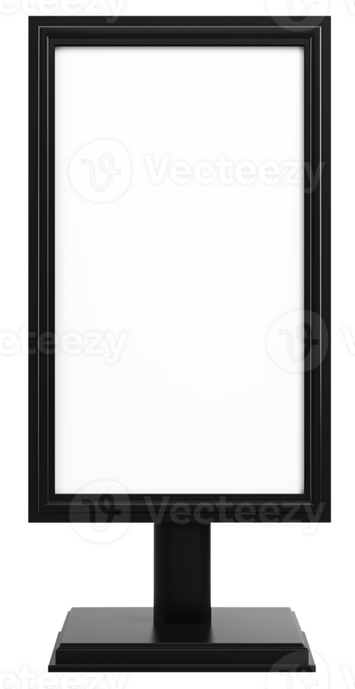 Empty white billboard on transparent background png