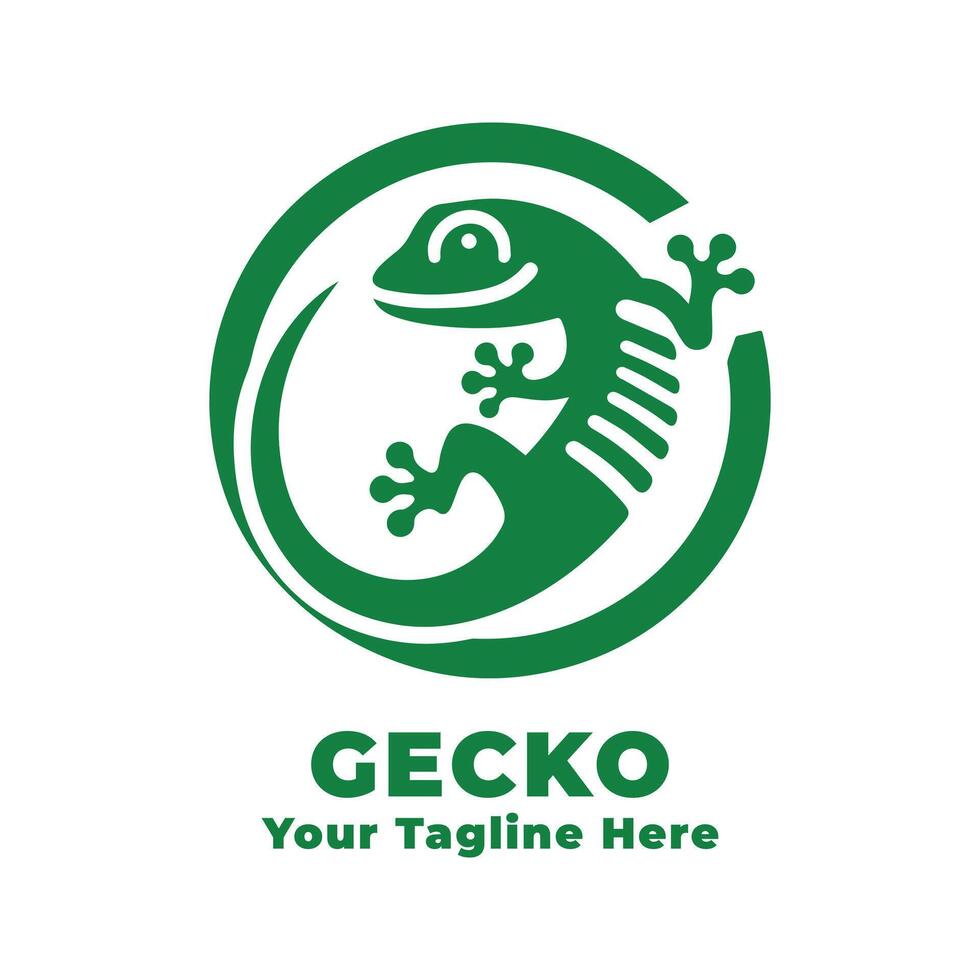 Gecko Logo Simple Design Illustration vector
