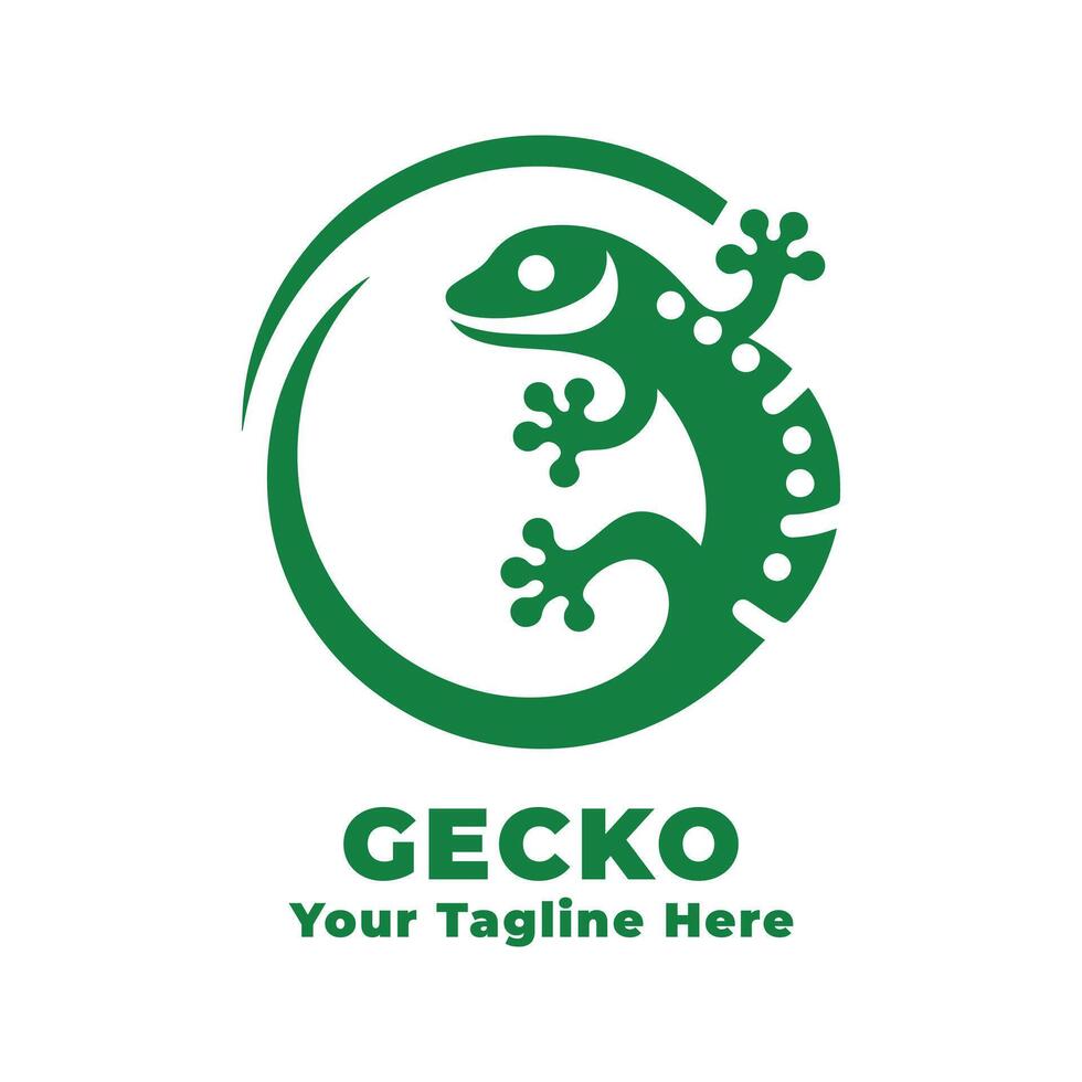 Logo Gecko Simple Design Illustration vector