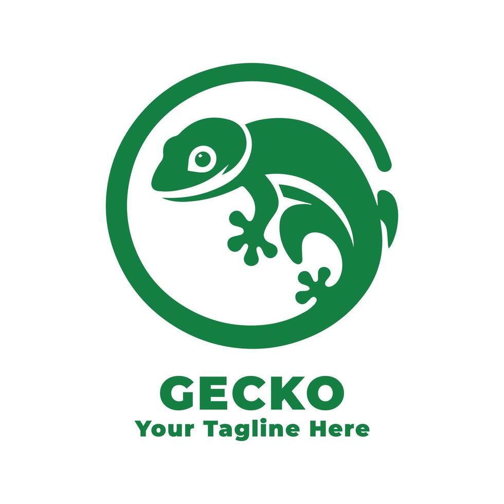 Logo Gecko Simple Illustration Design vector