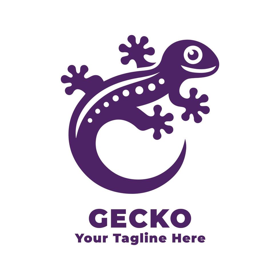 Logo Simple Gecko Illustration vector