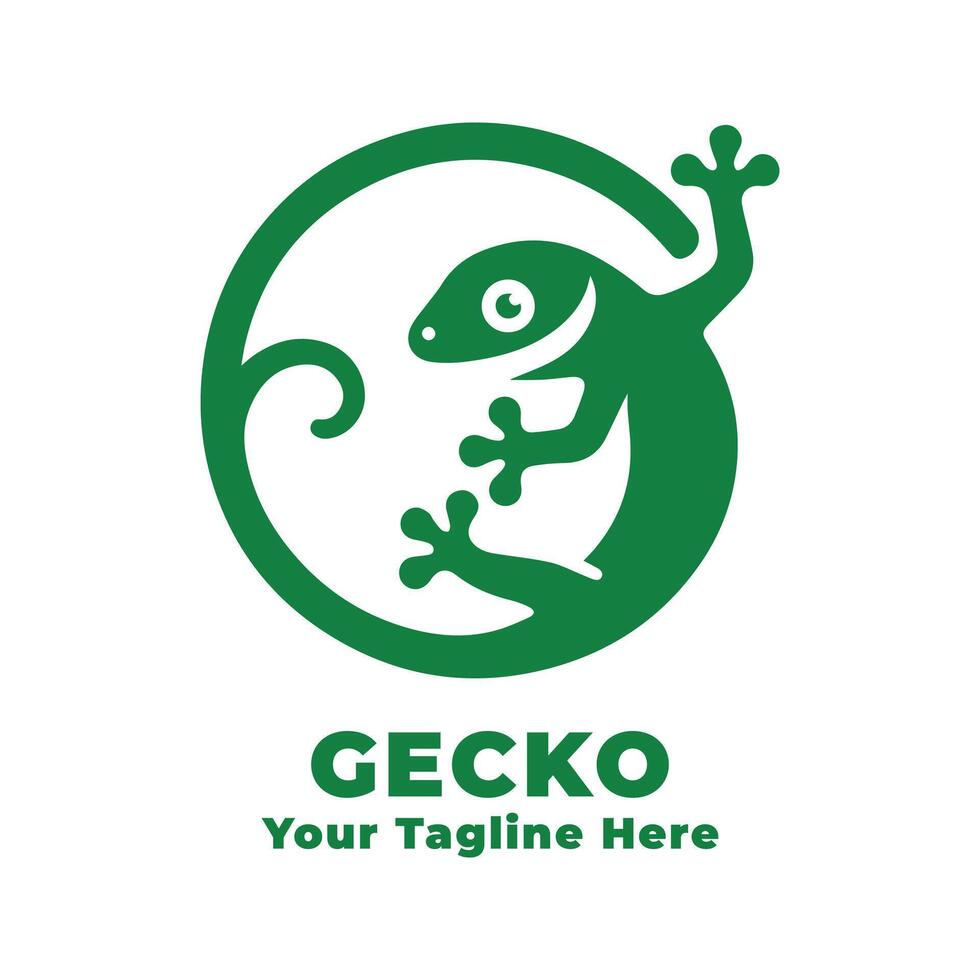 Logo Gecko Simple Design vector