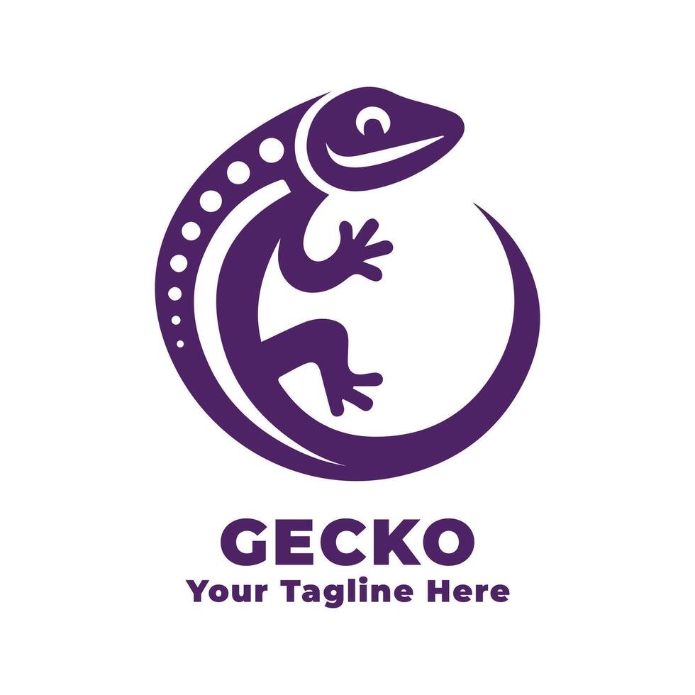 Logo Simple Gecko Design Illustration vector