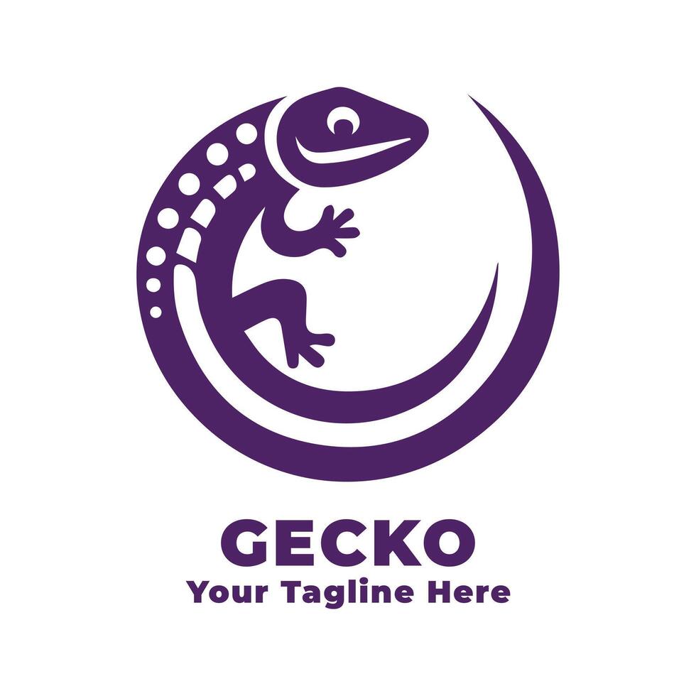 Gecko Simple Logo Design vector