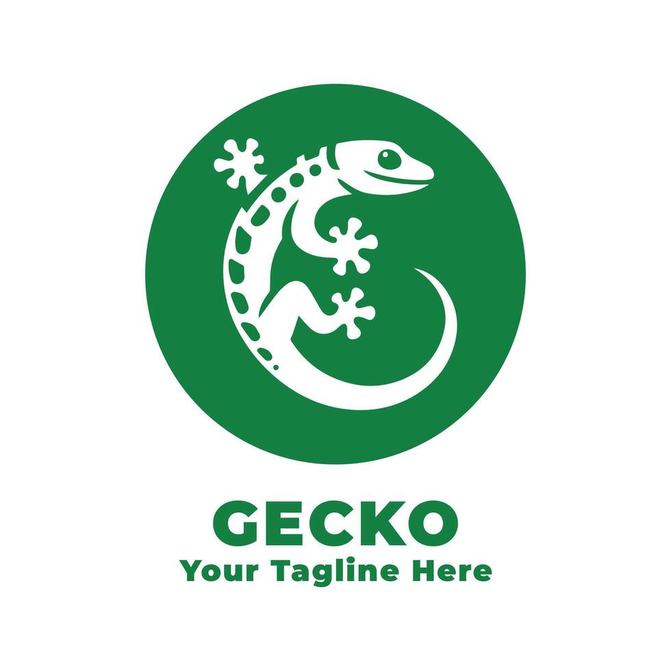 Simple Gecko Logo Design vector