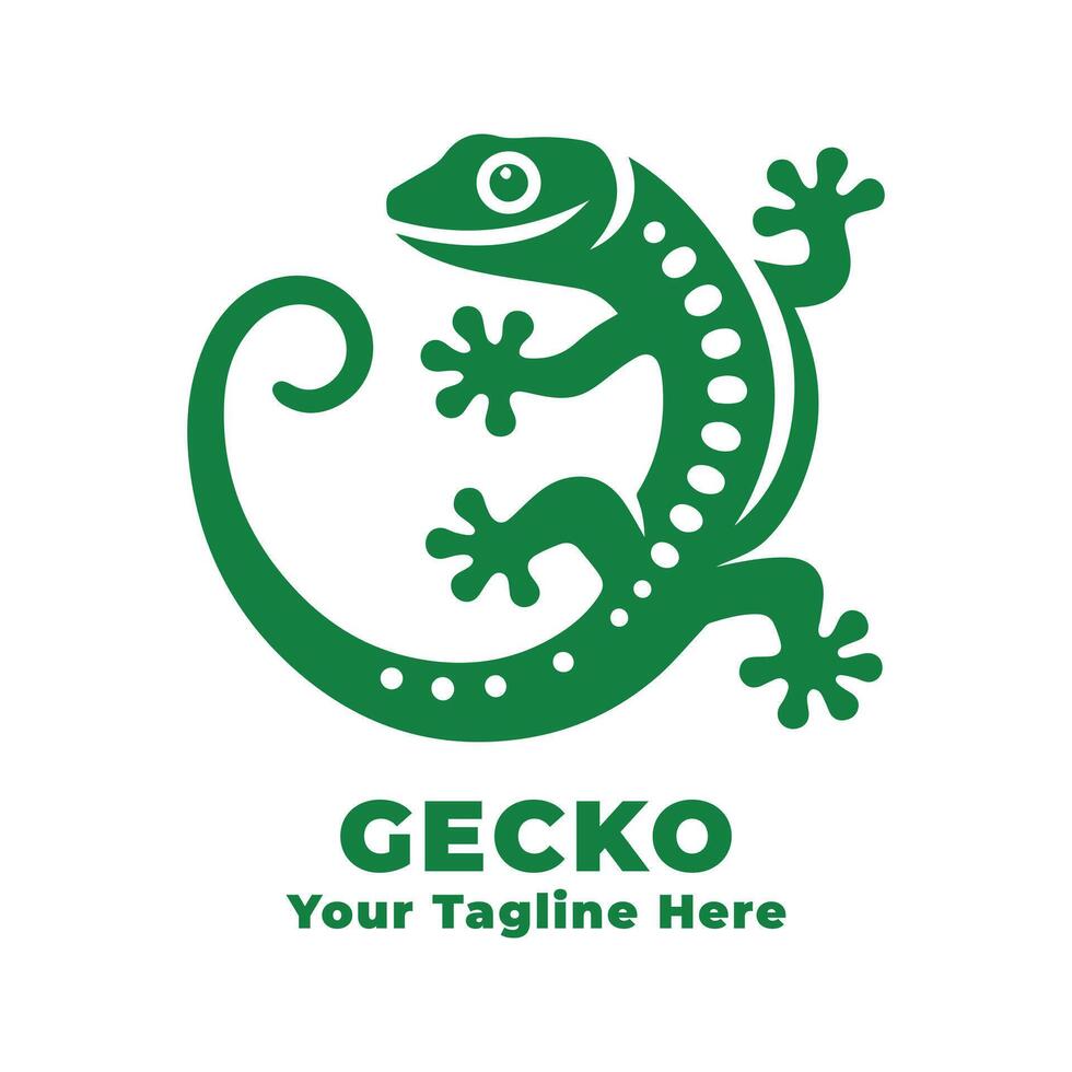 Gecko Logo Simple Design vector