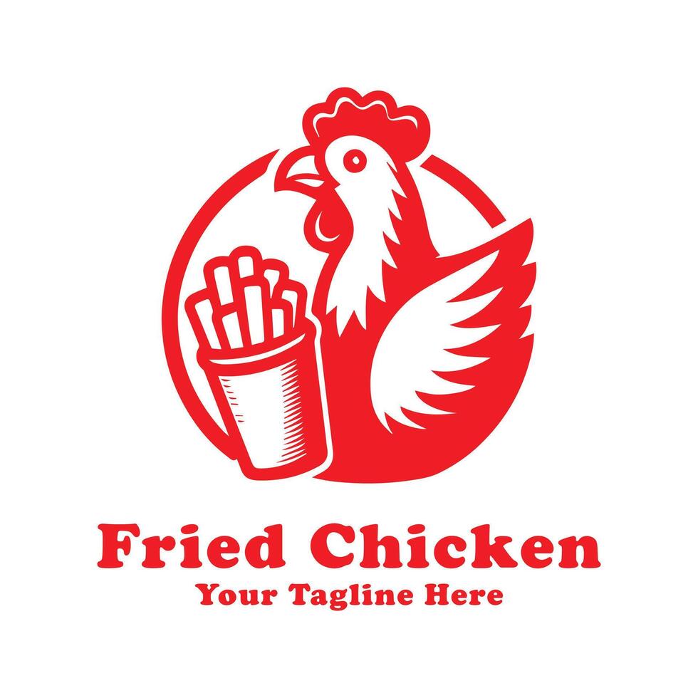 Logo Simple Fried Chicken Illustration vector