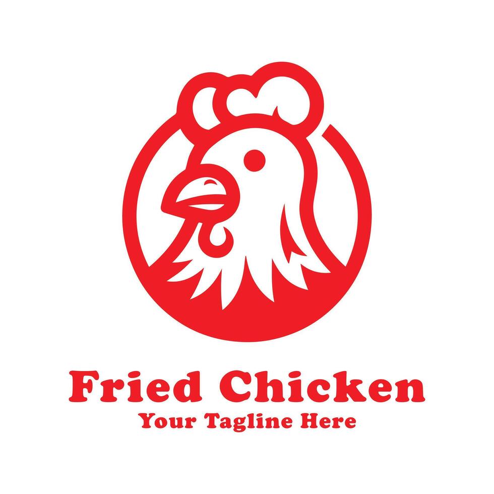 Logo Simple Fried Chicken Design vector