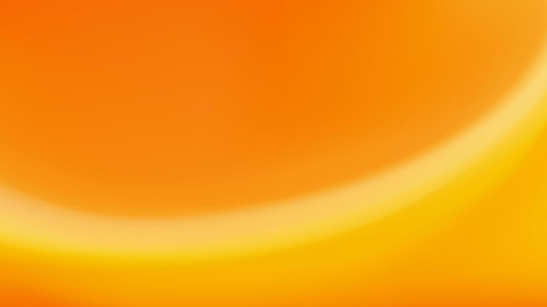 An abstract image featuring a smooth blend of bright orange and yellow hues. vector