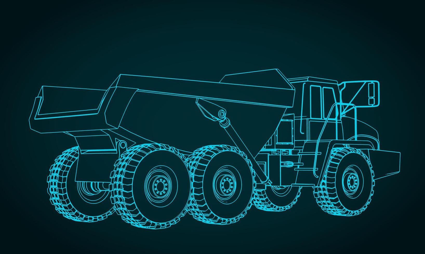 Mining dump truck vector