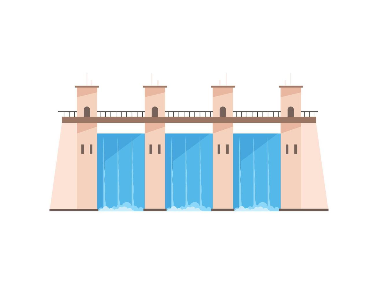 Hydroelectric power plant, hydro renewable energy vector