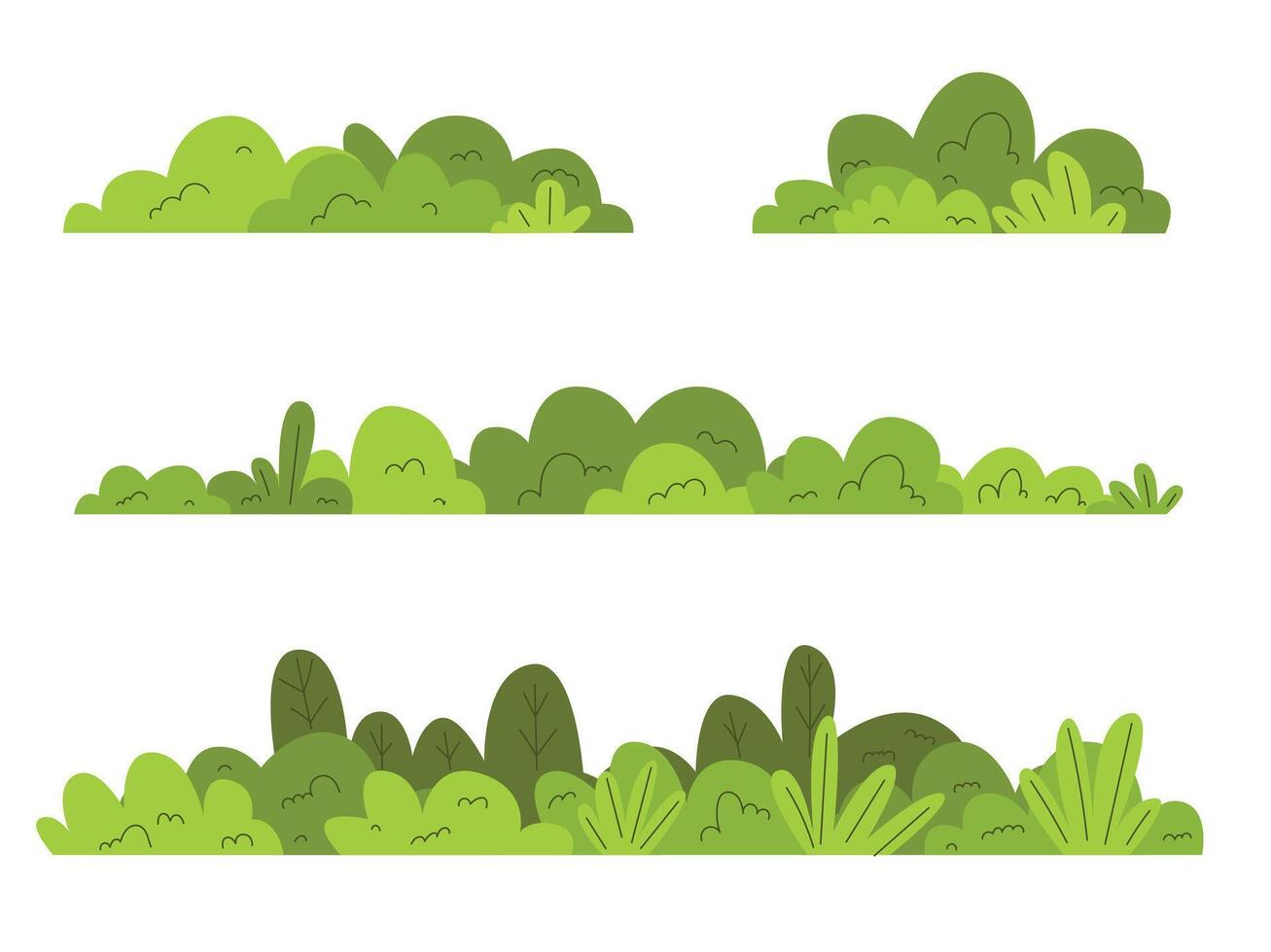 Simple shrubbery tree bush illustration vector