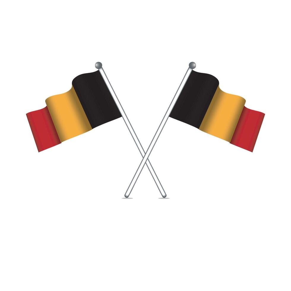 flags of belgium simple on white background vector