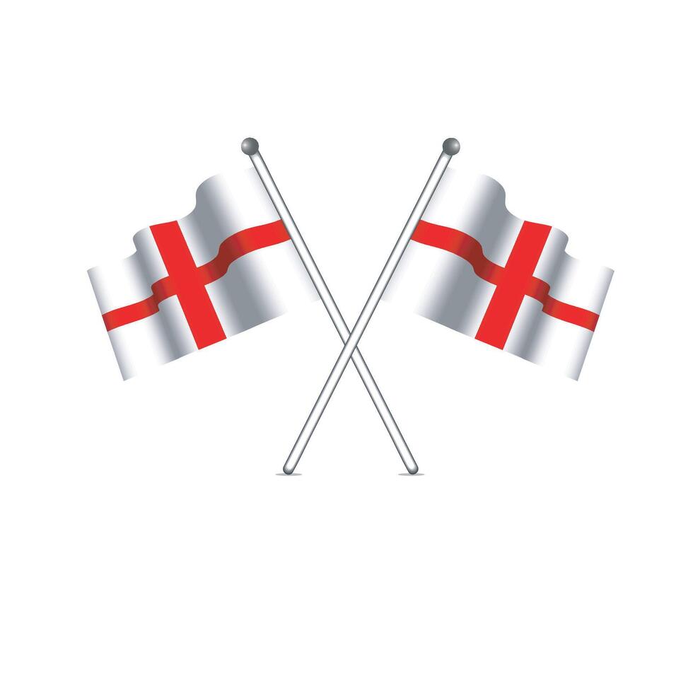 england flags on a white background vector