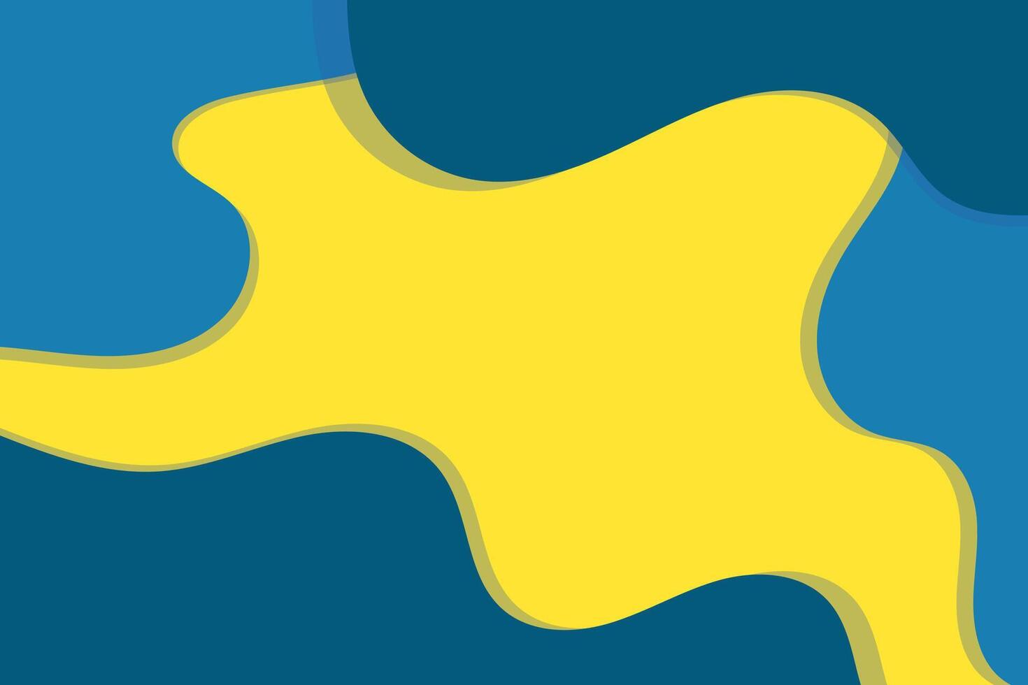 yellow and blue abstract background waves simple vector