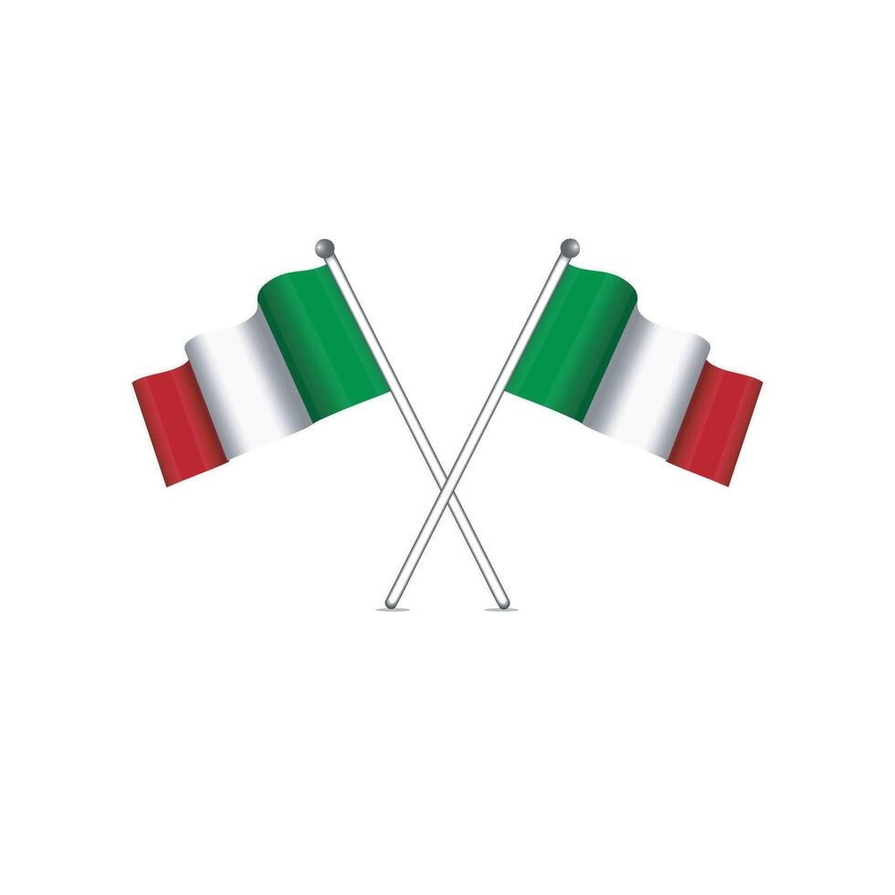 simple icon italy flag illustration on a white background vector