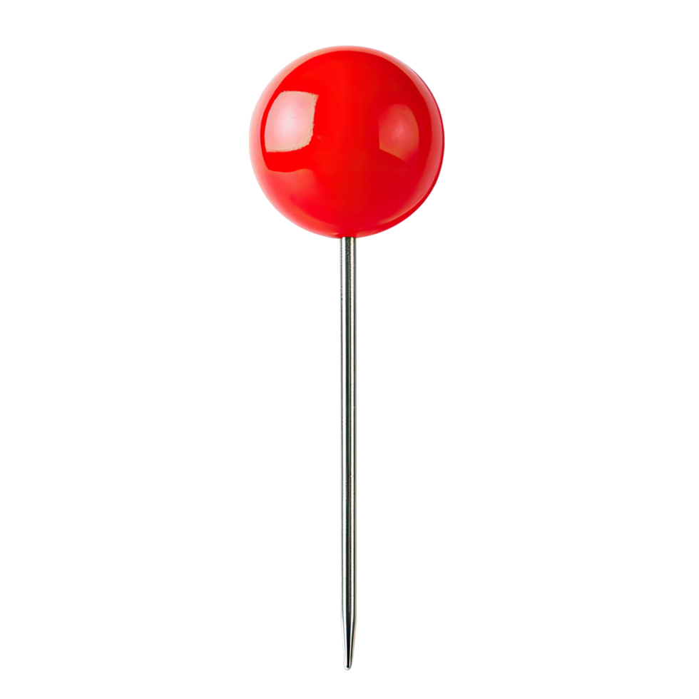 3d red location pin icon on Transparent background, png