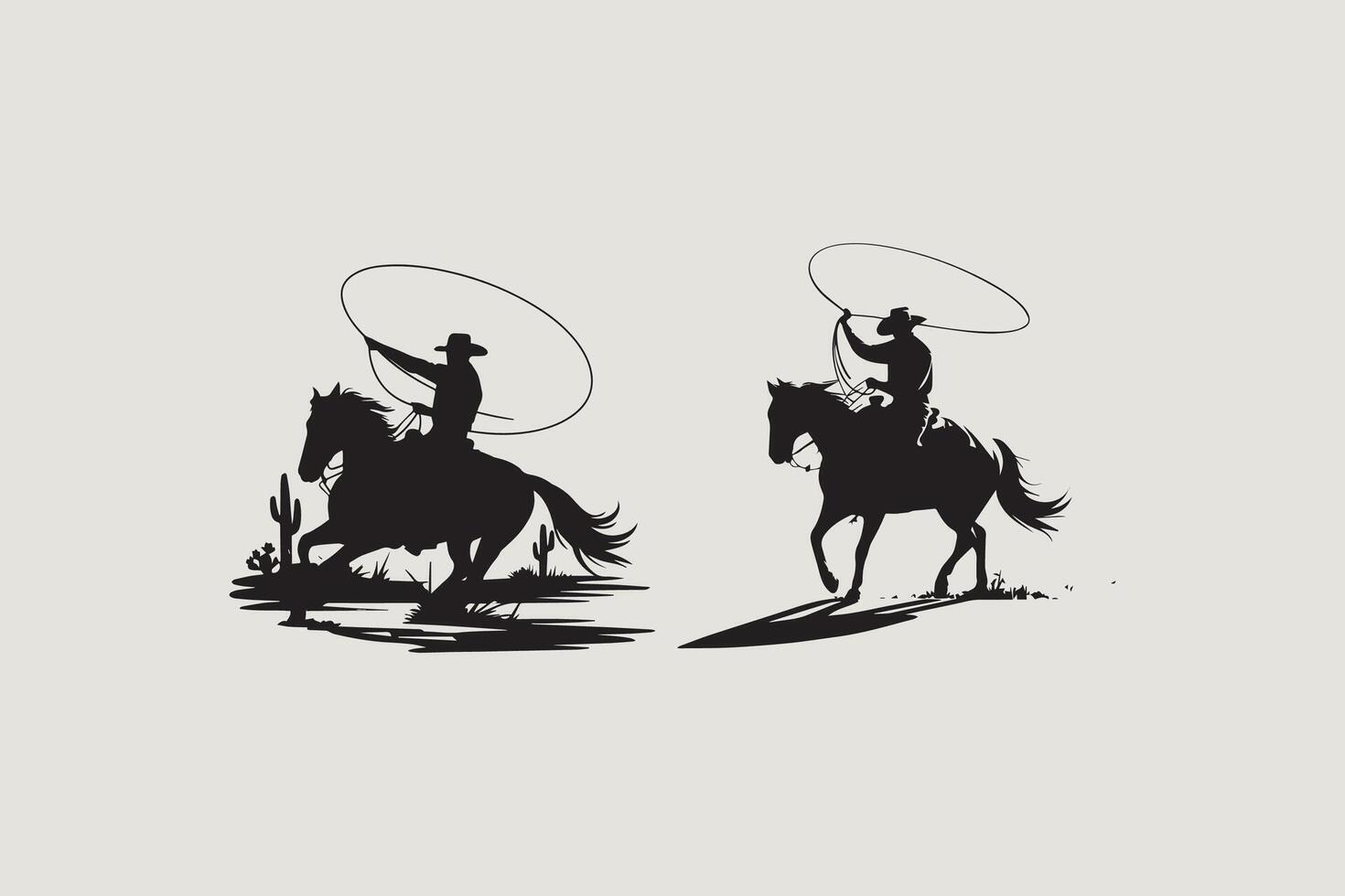 Cowboy's Race Against Time vector