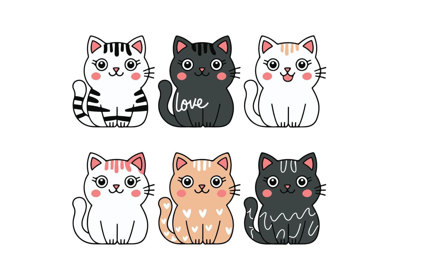Kittens in Color vector