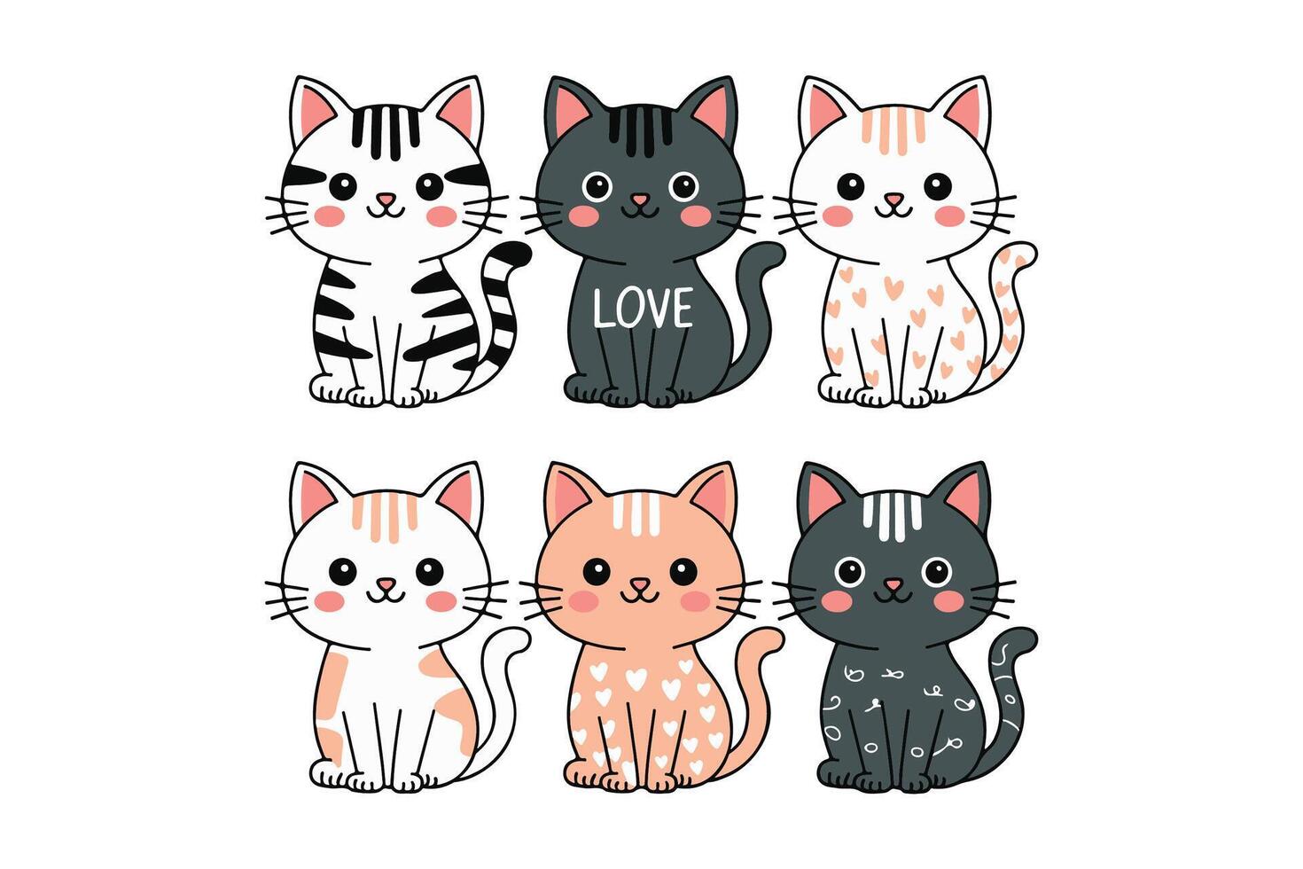 The Purrfect Lineup vector