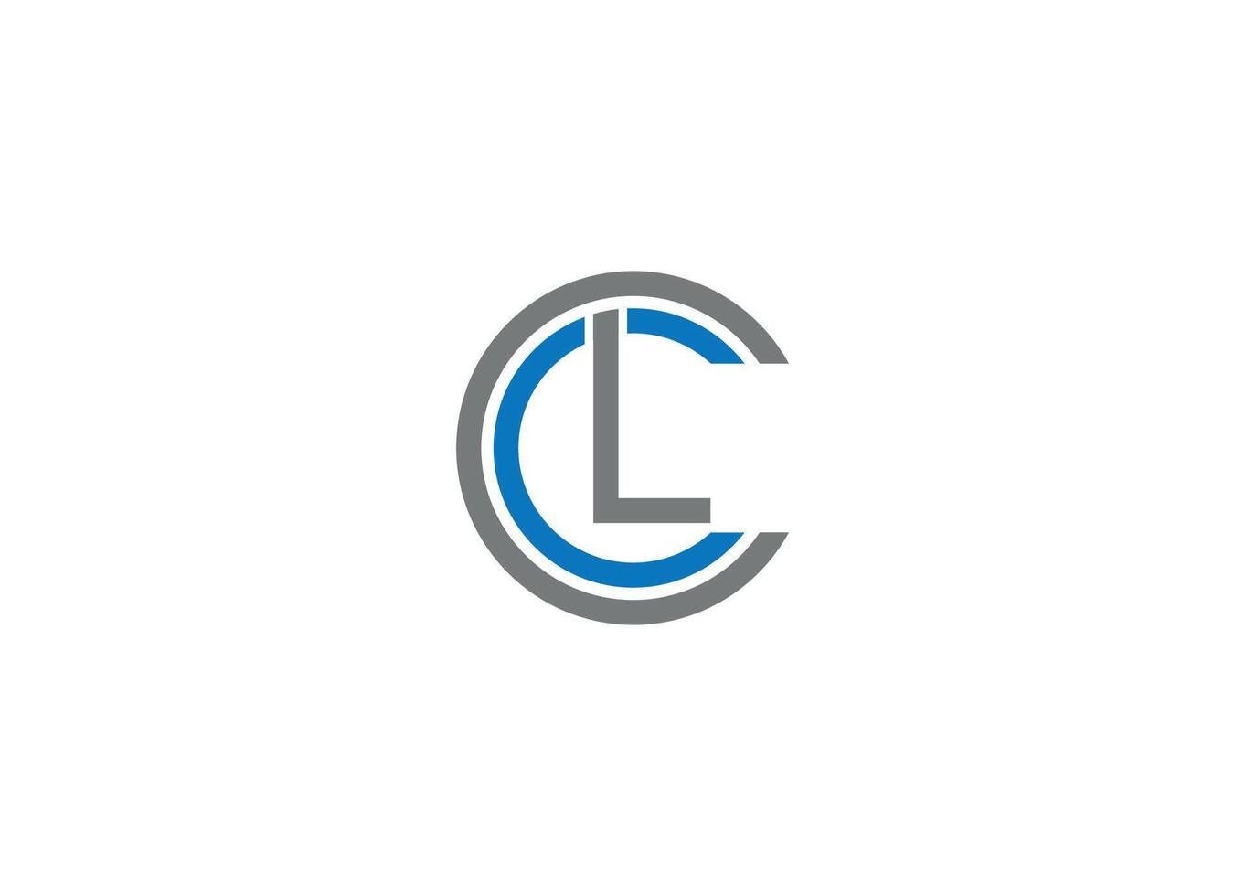 modern CL logo design with icon template vector