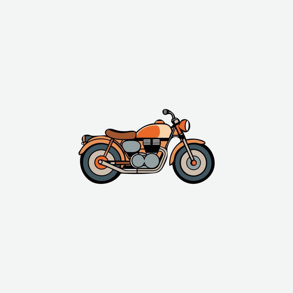 Motorcycle icon in cartoon style Motorcycle illustration isolated on white background vector
