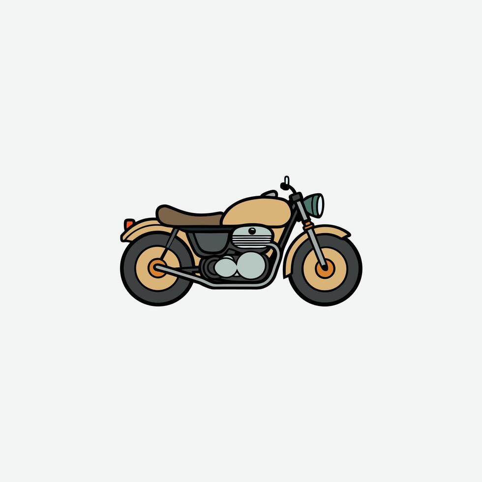 Motorcycle illustration isolated on white background vector