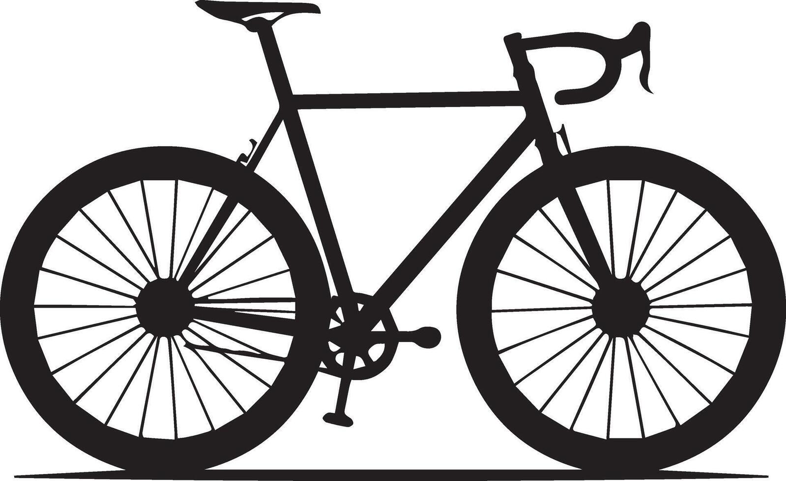 silhouette bicycle black sport vector