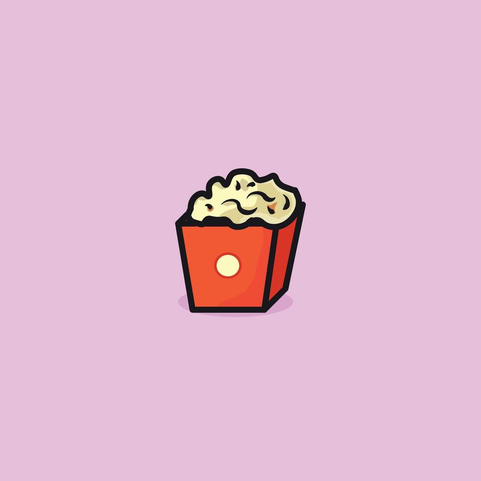 Popcorn in a cup, party popcorn. vector