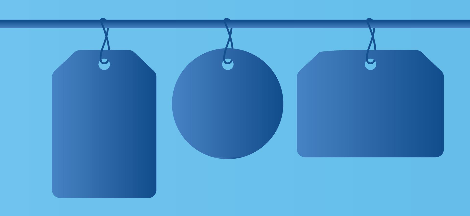 Blue Gradient Price Tag for Winter Sale vector