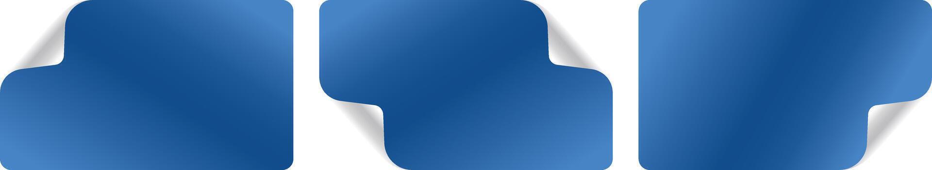 Blue Gradient Rectangle Sticker Illustration for Winter Sale on White Background vector